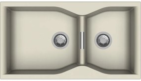 Macart Harmony Ένθετος η Υποένθετος Γρανιτένιος Νεροχύτης Colorado (Εκρού) 80cm x 50cm ΝΕ02002008