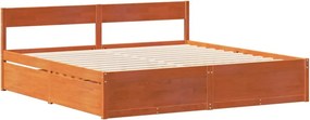 vidaXL Σκελετός Κρεβ. Χωρίς Στρώμα Καφέ Κεριού 180x200 εκ Μασίφ Πεύκο