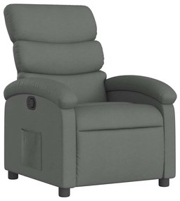 vidaXL Πολυθρόνα Ανακλινόμενη Σκούρο Γκρι Υφασμάτινη