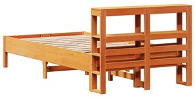 vidaXL Σκελετός Κρεβ. Χωρίς Στρώμα Καφέ Κεριού 120x190 εκ Μασίφ Πεύκο