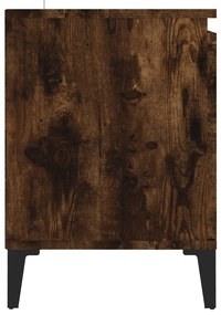 vidaXL Έπιπλο Τηλεόρασης Καπνιστή Δρυς 103,5x35x50 εκ. με Μεταλ. Πόδια