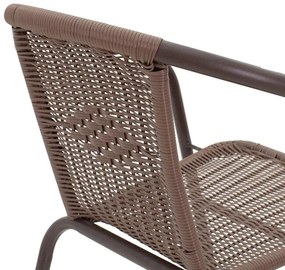 Καρέκλα - Πολυθρόνα Obbi μέταλλο-pe καφέ 54x56x73 εκ. 54x56x73 εκ.
