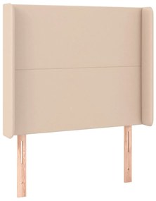 Κεφαλάρι με Πτερύγια Καπουτσίνο 83x16x118/128 εκ. Συνθ. Δέρμα 3119377