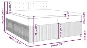 Κρεβάτι Boxspring με Στρώμα Taupe 200x200 εκ. Υφασμάτινο - Μπεζ-Γκρι