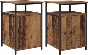 vidaXL Κομοδίνο Παλιό ξύλο Επεξεργασμένο ξύλο