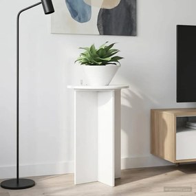 vidaXL Βάση φυτών 2 pcs Γυαλιστερό Λευκό Ø40 x 60 εκ.