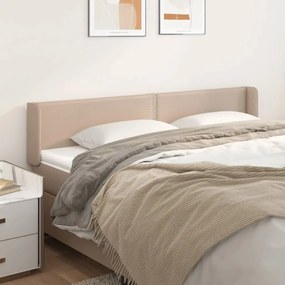 vidaXL Κεφαλάρι με Πτερύγια Καπουτσίνο 203x16x78/88εκ. Συνθετικό Δέρμα