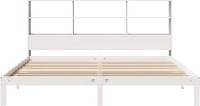 vidaXL Κρεβάτι Βιβλιοθήκη Χωρίς Στρώμα 180x200 εκ Μασίφ Ξύλο Πεύκου