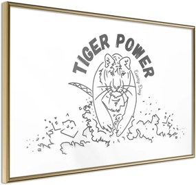 Αφίσα - Inner Tiger - 30x20 - Χρυσό - Χωρίς πασπαρτού