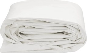 vidaXL Μουσαμάς Λευκός 6 x 8 μ. 650 γρ./μ²