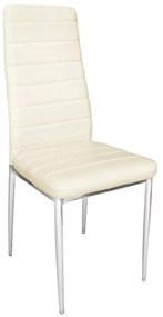 Καρέκλα Jetta ΕΜ966Χ,14 40x50x95cm  Εcru Μέταλλο,PVC