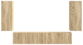 vidaXL Επιτοίχιο 4 pcs Δρύς Sonoma