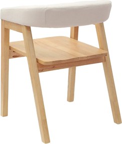 vidaXL Καρέκλες φαγητού 2 pcs Φυσικό 54 x 57 x 73 εκ