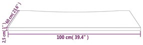 Επιφάνεια Γραφείου Λευκή 100x60x2,5 εκ. από Μασίφ Ξύλο Πεύκου - Λευκό