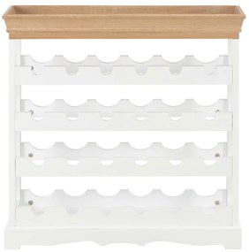 vidaXL Κάβα Κρασιών Λευκή 70 x 22,5 x 70,5 εκ. από MDF