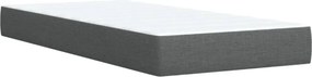 vidaXL Κρεβάτι Boxspring με Στρώμα Σκούρο Γκρι 80x200 εκ. Υφασμάτινο