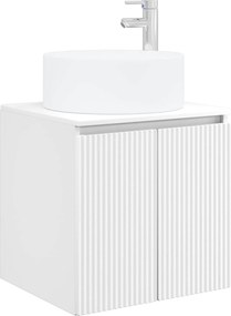 vidaXL Επιτοίχιος νιπτήρας βανίλιας Λευκό 49,5 x 44,5 x 65,5 εκ