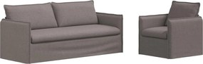 vidaXL Σετ Καναπέ 2 pcs Taupe 196 x 82 x 85 εκ Ύφασμα