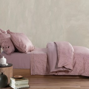 Σεντόνια Estia (Σετ 4τμχ) Pink Nef-Nef King Size 270x280cm 100% Βαμβάκι