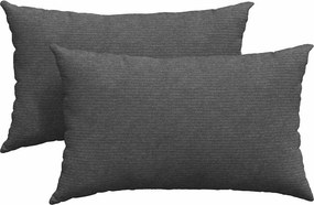 vidaXL Μαξιλάρι Καναπέ 2 pcs Σκούρο Γκρι 50 x 30 cm