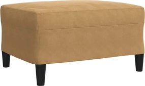 vidaXL Πολυθρόνες Σετ 3 Τεμαχίων Καφέ από Βελούδο με Μαξιλάρια