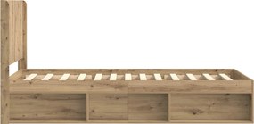 vidaXL Καλάθι με αποθήκη και κεφαλάρι Artisan Δρυς 90 x 190 cm