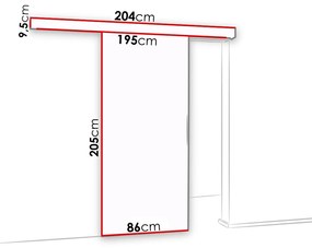 Συρόμενες πόρτες Dover 123, 25 kg, Sonoma οξιά, Μαύρο, Πλαστικοποιημένη μοριοσανίδα, Ανοιχτό καφέ, Αλουμίνιο | Epipla1.gr