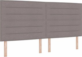 vidaXL LED κεφαλάρι Taupe ύφασμα