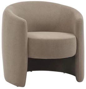 Barken armchair fabric in gray-beige shade 77x74.5x73cm 77x74.5x73 εκ.