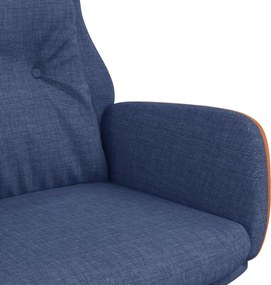 vidaXL Πολυθρόνα Relax Μπλε από Ύφασμα και PVC
