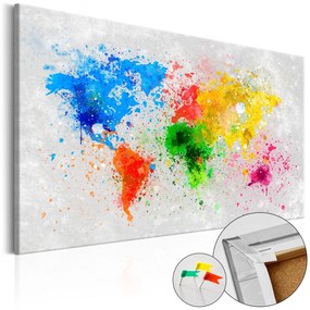 Πίνακας φελλού - Expressionism of the World [Cork Map] 120x80