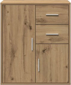 vidaXL Πλαϊνό γραφείο Artisan Oak 60 x 31 x 70 εκ Επεξεργασμένο ξύλο