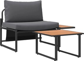 vidaXL Σετ Καναπέ Κήπου 2 pcs Ανθρακί Ατσάλι