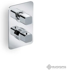 Eurorama Quadra Chrome Θερμοστατικός Μίκτης Εντοιχισμού με Εκτροπέα 750033NQSL-100