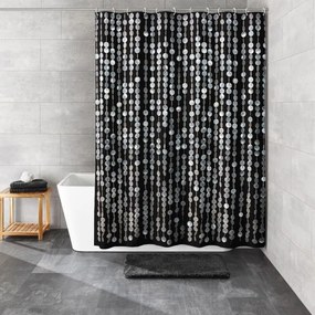 Κουρτίνα Μπάνιου Perla 7842 926 Black Kleine Wolke 180Πx200Υ Πολυέστερ