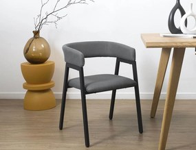 ΚΑΡΈΚΛΕΣ &amp; ΠΟΛΥΘΡΌΝΕΣ DESIGN ARMCHAIR ATOM GREY M2 A1/M2 HD0466