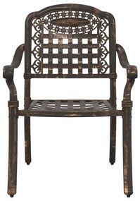 vidaXL Καρέκλα Κήπου 2 pcs Μπρονζέ 55 x 56.5 x 91εκ Αλουμίνιο