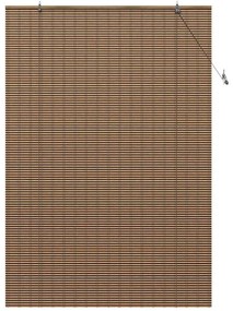 vidaXL Ρολό Παραθύρου Γεωμετρικό Καφέ 140 x 220 cm Μπαμπού