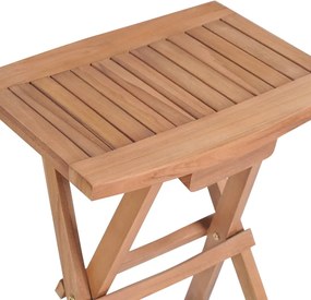 vidaXL Σκαμπό Μπαρ Πτυσσόμενα 4 τεμ. από Μασίφ Ξύλο Teak