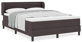 vidaXL Κρεβάτι box spring με στρώμα με στρώμα Σκούρο καφέ Σκούρο καφέ