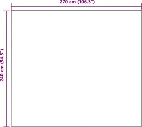 vidaXL Ριχτάρια 6 pcs Μαύρο 270 x 240 cm Μαλλί