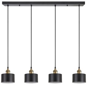 SE21-BR-10-4BL-MS1 MAGNUM BRONZE Black Metal Shade Pendant+