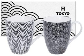 Κούπες Nippon 17993 380ml (Σετ 2τμχ Black Tokyo Design Porcelain