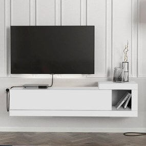 Έπιπλο τηλεόρασης Volare επιτοίχιο λευκό 150x29x38εκ