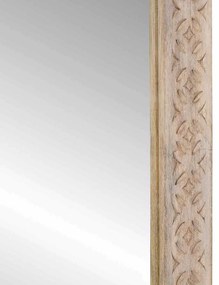 vidaXL Καθρέφτης με καθρέφτη Λευκό 57 x 70 x 3 εκ Μασίφ ξύλο μάνγκο