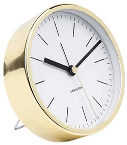 Επιτραπέζιο Ρολόι - Ξυπνητήρι Minimal KA5683WH Φ10cm White Karlsson Metal