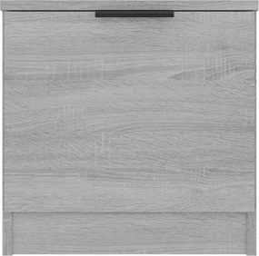 vidaXL Κομοδίνα 2 τεμ. Γκρι Sonoma 40 x 39 x 40 εκ.