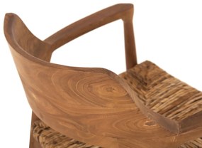 Καρέκλα-Πολυθρόνα C9401.01 Μασίφ Ξύλο Teak Φυσικό 58x52x77Yεκ. 58x52x77 εκ.