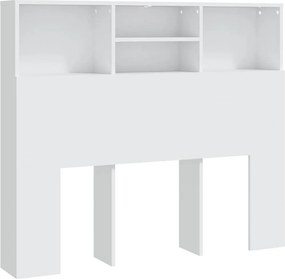 vidaXL Κεφαλάρι Με Αποθηκευτικό Χώρο Λευκό 120 x 19 x 103,5 εκ.