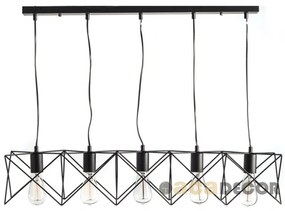 Φωτιστικό Οροφής Πολύφωτο Aca Andy KS1462P5BK Black